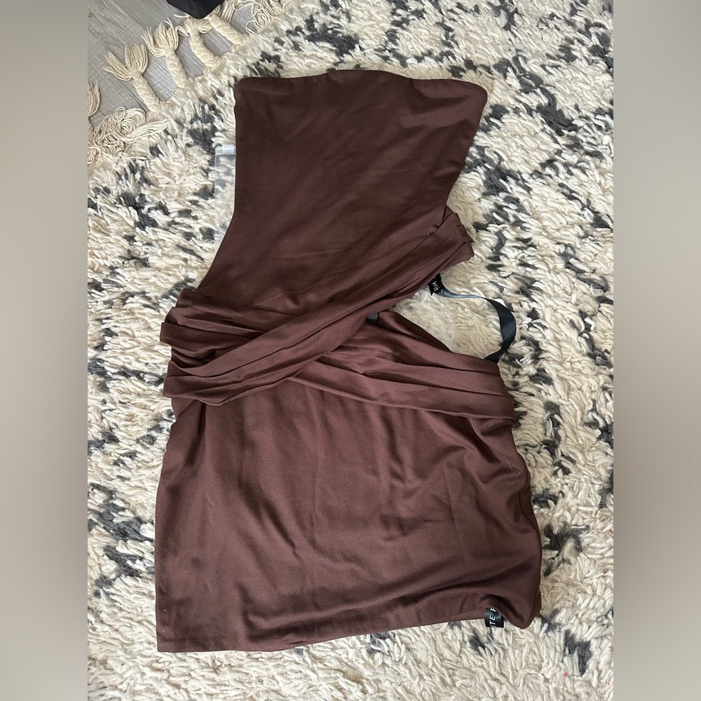 White Fox Boutique Brown Mini Dress